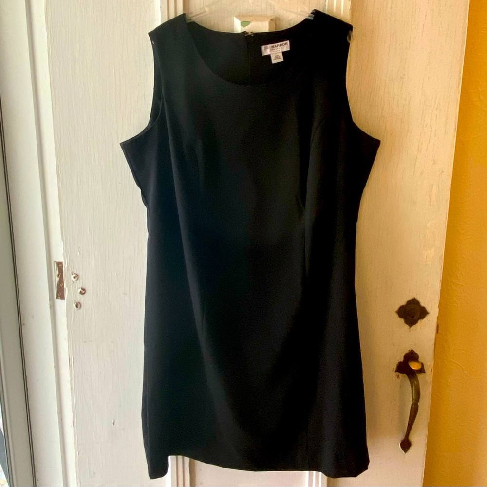 The perfect LBD sleeveless black shirt dress
